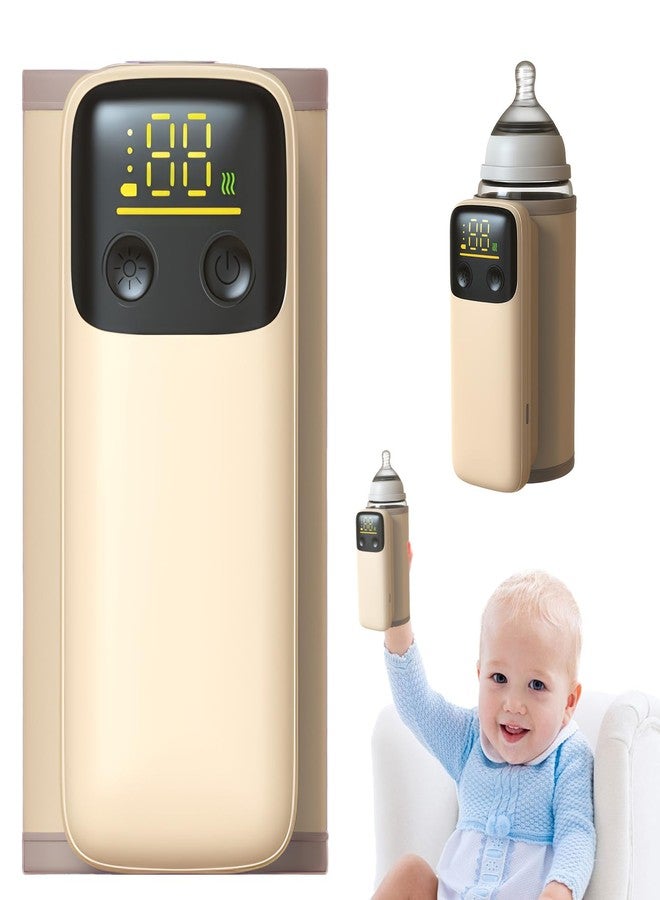 SEPSUMMER Portable Bottle Warmer for Travel - Baby Bottle Warmers with LED Display and Flashlight, Bottle Warmers with 6-Temp Control, Bottle Warmer On The Go, Fast Night Feeding Milk Warmers for Newborn - Image 1
